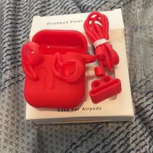 Brand new Airpod rubber case with accessories